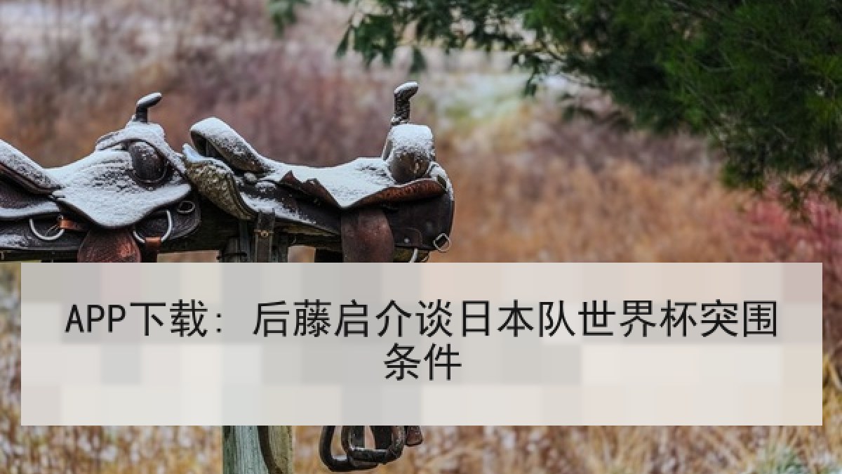 APP下载: 后藤启介谈日本队世界杯突围条件